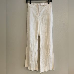 Theory Linen blend wide leg trousers